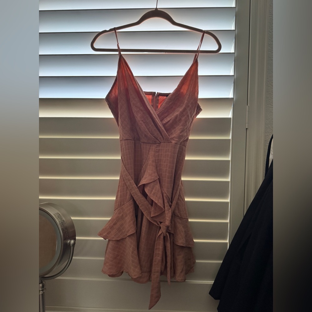 Trixxi Pink Ruffle Mini Dress
